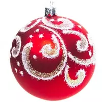 Елочная игрушка большая с блестками