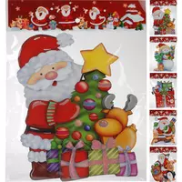 Интерьерные новогодние наклейки (наклейка-лизун)