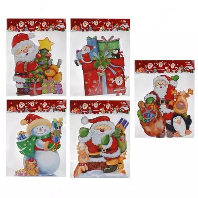 Интерьерные новогодние наклейки (наклейка-лизун) - 20 000 сум / шт.