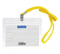 Бейдж с перфорацией 100х70 мм (пластик)