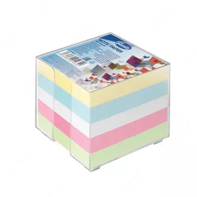 Бумага для заметок в подставке 90х90 мм 800 листов (5 пастельных цвета)