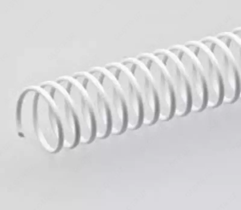 500 varaqgacha bog'lash uchun oq plastik spiral