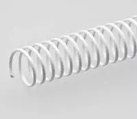 500 varaqgacha bog'lash uchun oq plastik spiral