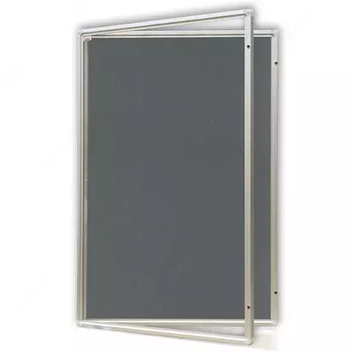Доска-витрина тканевая водонепроницаемая серая. Модель 19хА4/75х101
