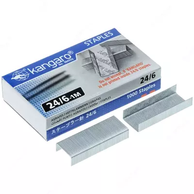 Скобы для степлера KANGARO № 24/6, 1000 шт. Скобы для степлера KANGARO № 24/6, 1000 шт.