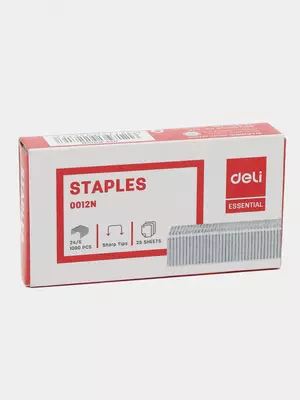 Скобы для степлера № 24/6 Deli 0012N