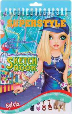 Блокнот с трафаретами CENTRUM "Одень модницу"