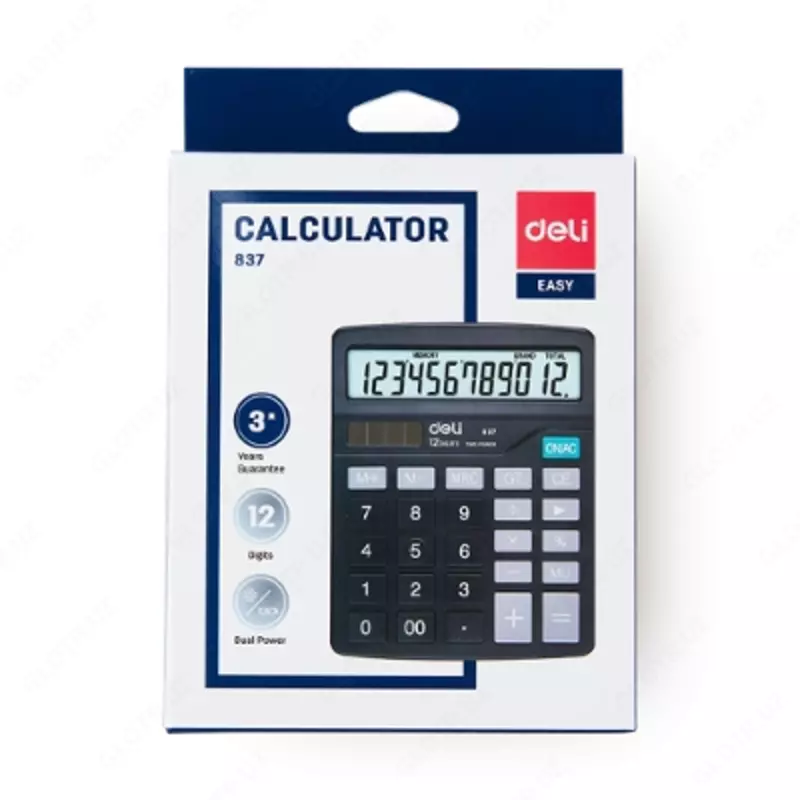 Калькулятор Deli 837 (12 разрядный) - 80 000 сум