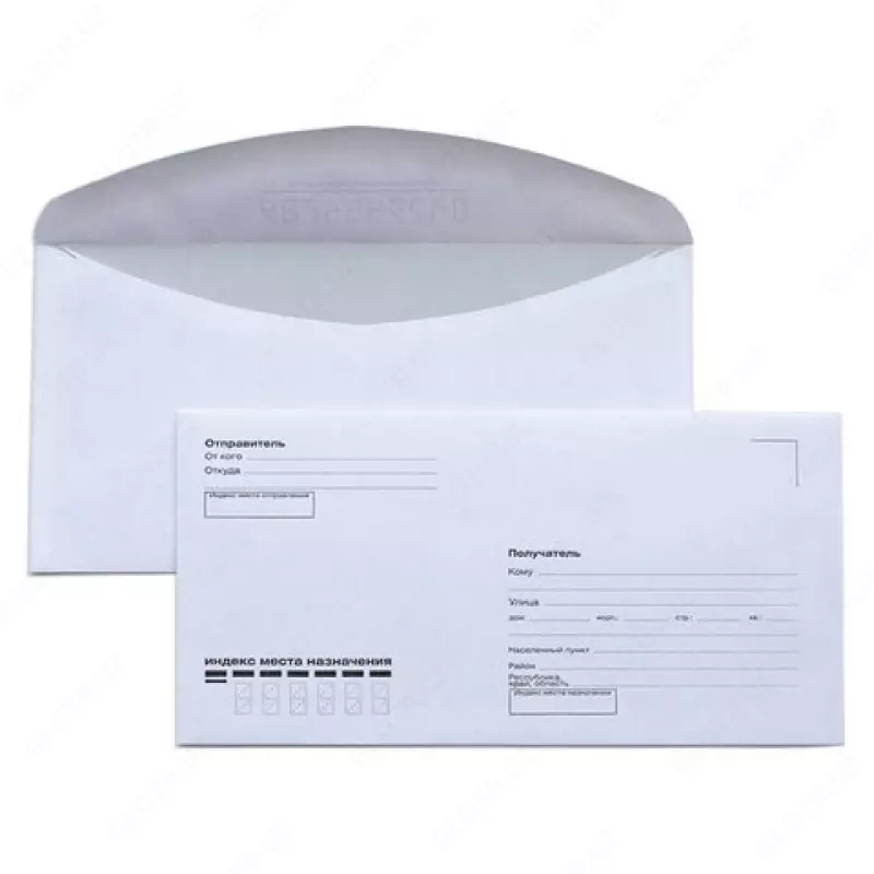 Конверт евроформата с подсказом