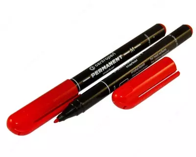 Маркер перманентный красный