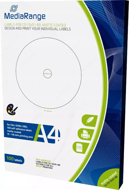 Наклейка на CD (в пачке 100 листов) - 10 300 сум