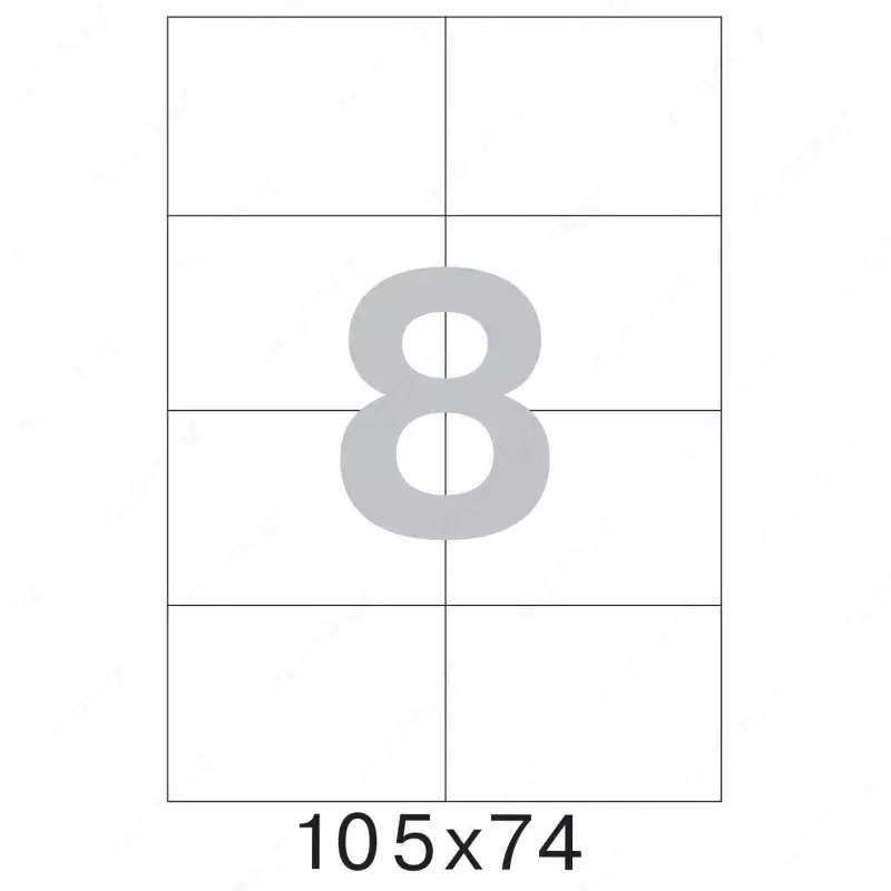 Наклейка А4 105х74 мм (самоклеящиеся этикетки) - 13 000 сум
