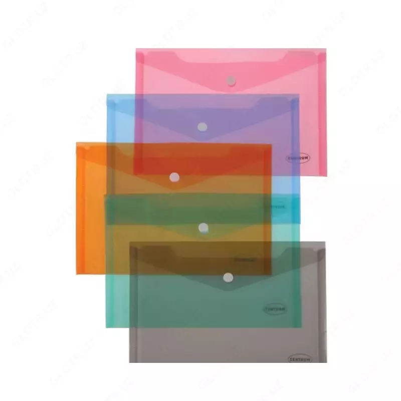 Папка-конверт А4 с кнопкой (ассорти)