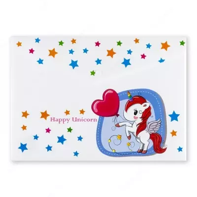 Папка-конверт на кнопке А4 Centrum Unicorns 0