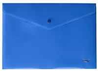 Папка-конверт с кнопкой А4 синяя