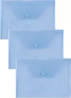 Папка-конверт на кнопке А4 голубая - 4 000 сум
