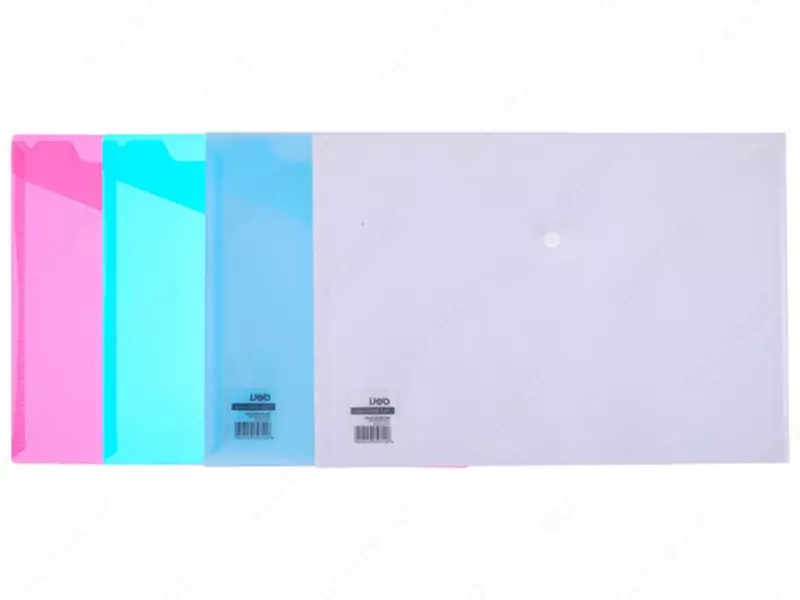 3 000 сум Папка-конверт с кнопкой Deli 5505