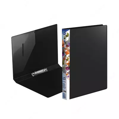 Папка А4 Centrum 0.75 мм на 2 кольцах для вкладышей с перфорацией (черная) ПП - 15 300 сум / шт.