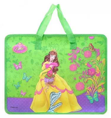 Fermuar va tutqichli bolalar uchun papka