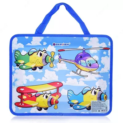 Fermuar va tutqichli bolalar uchun papka