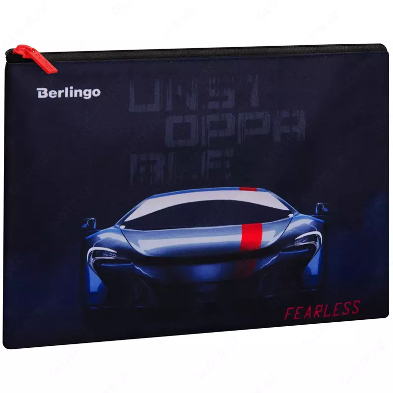Папка текстильная на молнии А5 Berlingo "Fearless"