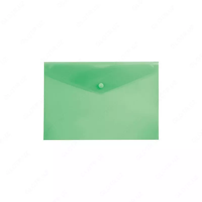 Папка-конверт с кнопкой А4 светло-зеленый