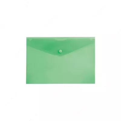 Папка-конверт с кнопкой А4 светло-зеленый