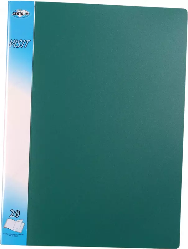 Папка А4 VISIT "K" с 20 п/э кармашками (ассорти) ПВХ
