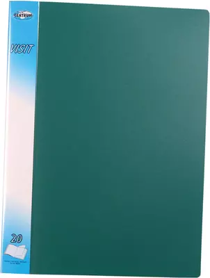 Папка А4 VISIT "K" с 20 п\э кармашками (ассорти) ПВХ