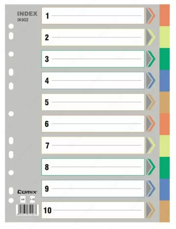 A4 bo'linuvchi "1-10" plastmassa - 10 200 so'm