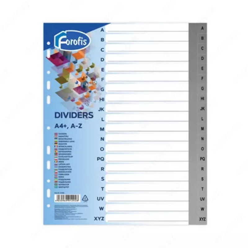 Bo'luvchi A4 "A-Z" MAXI, plastmassa