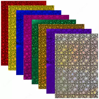 Бумага декоративная с голографическим эффектом на клеевой основе А4 - 35 000 сум / шт.