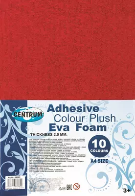 Набор декоративной плюшевой самоклеящейся бумаги А4