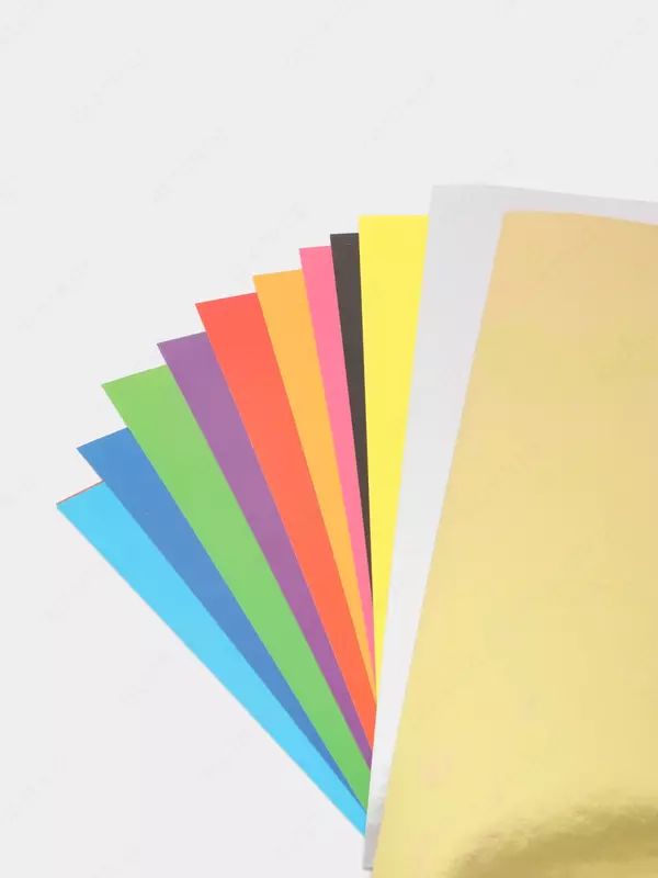 Rangli karton + rangli qog'oz to'plami Rangli qog'ozlar