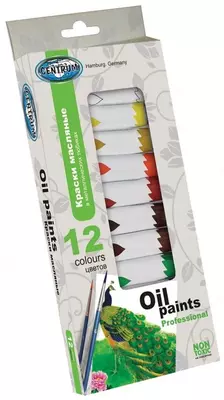 Краски масляные 12 цв. х 12 мл в металлических тюбиках