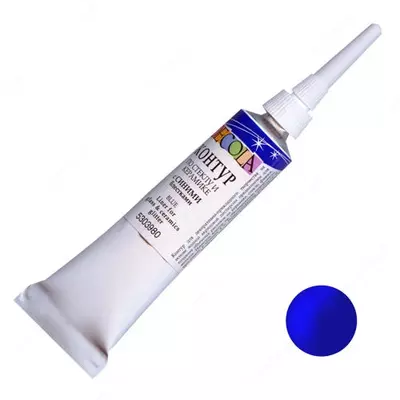 с синими блестками