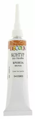 Контур по ткани Декола бронзовый