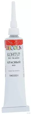 Контур по ткани Декола красный