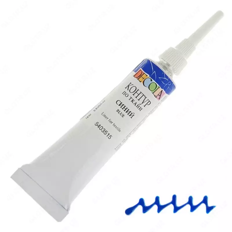 Контур по ткани Декола синий