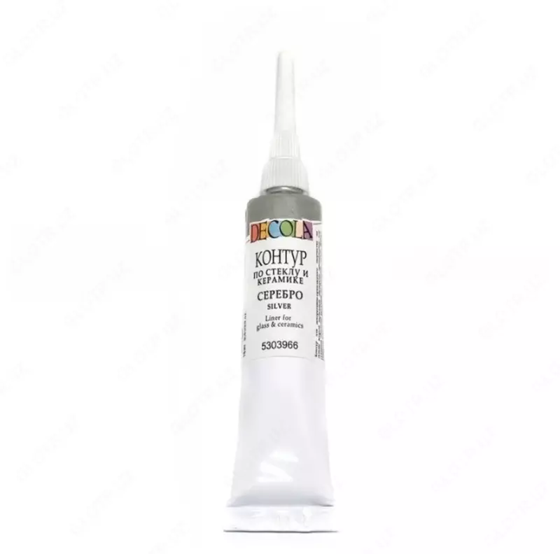 Shisha va keramika ustidagi kontur Dekola