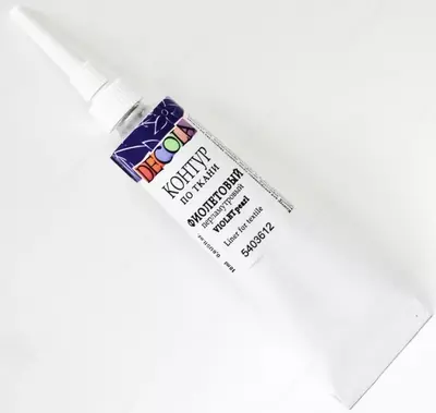 Контур по ткани Декола фиолетовый перламутровый