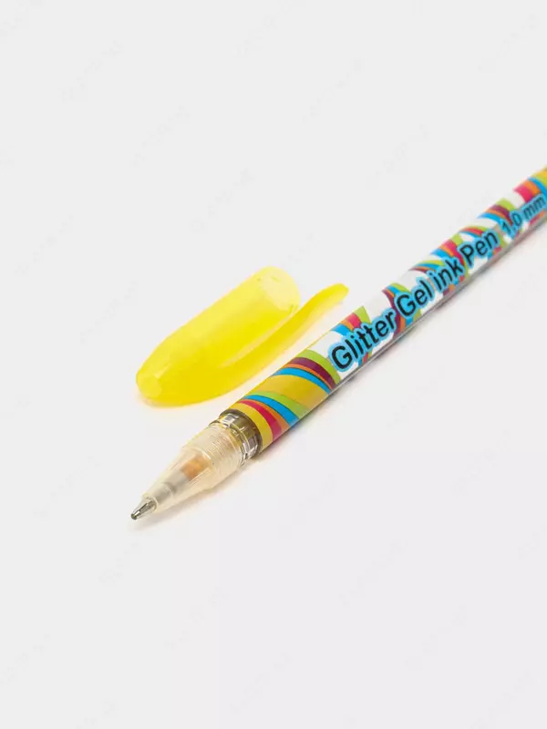 Ручка гелевая с цветными чернилами с блестками 1.0 мм