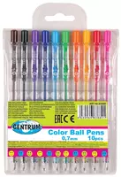 Набор из 10 цветных шариковых ручек 0.7 мм