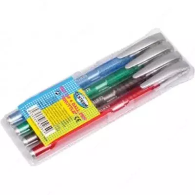 Набор из 4 цветных шариковых ручек 0.7 мм