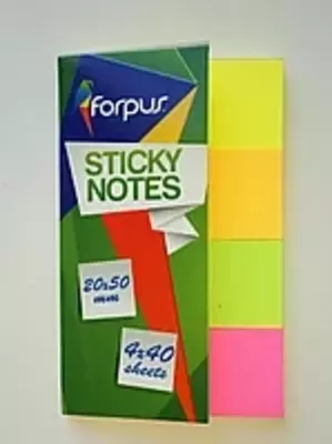 Закладки цветные бумажные 20х50 мм