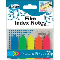 Стикеры - индексы 45х12 мм 5 неоновых цветов х 20 листов