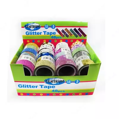 Декоративная клейкая лента на бумажной основе 15 мм х 3 м