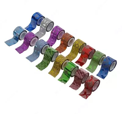 Клейкая лента декоративная GLITTER 12 мм x 1.00м/в дисплее