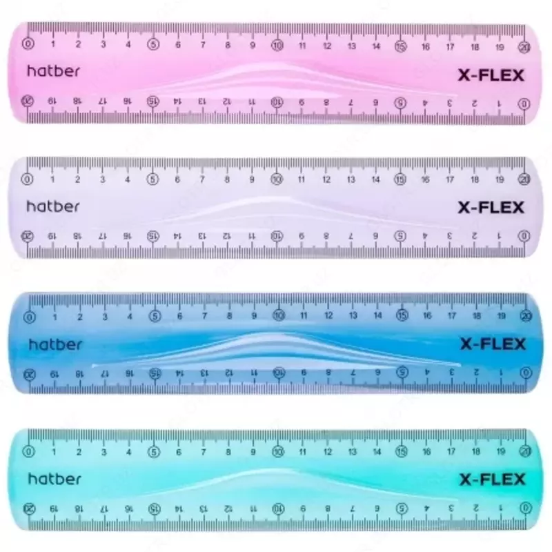 Линейка пластиковая гибкая 20 см (ассорти) - 5 500 сум