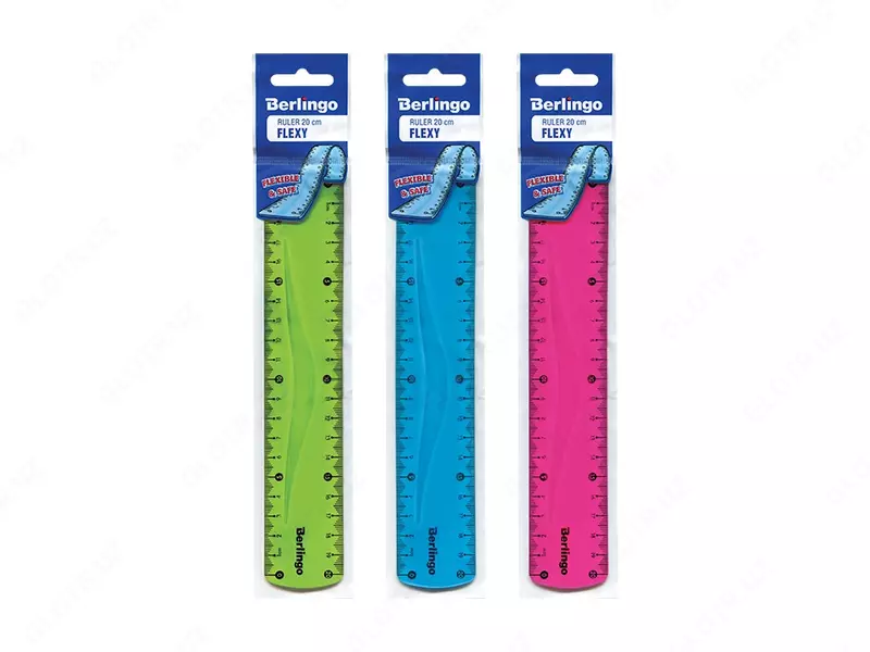 5 500 сум Линейка пластиковая гибкая 20 см (ассорти)